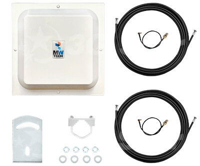 4G / 3G панельная антенна 17 дБи MIMO 1700-2700 МГц  - комплект