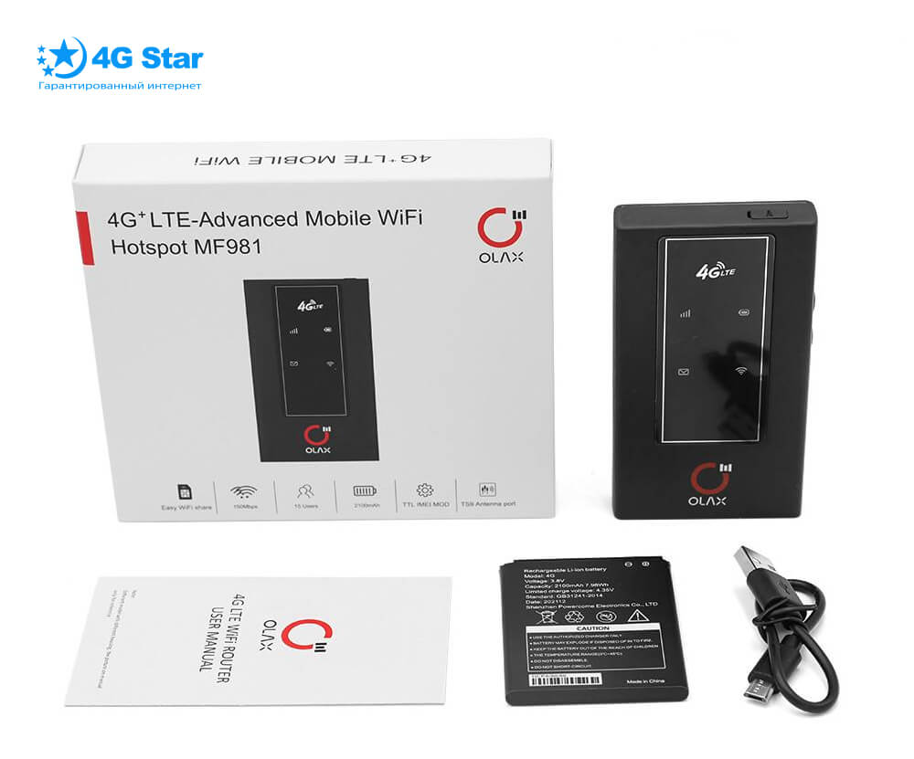 Комплект поставки роутера OLAX MF981 Обзор комплекта, роутер OLAX MF981