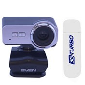 Комплект для Skype Общение без границ (WEB-камера SVEN IC-650 + Huawei EC306)