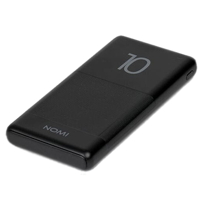Power Bank NOMI C100 Black (емкость для 2-3 зарядов смартфона, одновременный заряд 2 гаджетов)