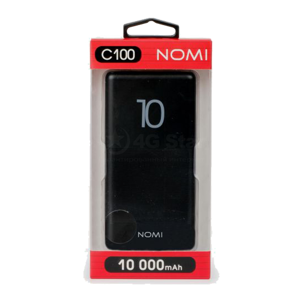 Power Bank NOMI C100 Black (емкость для 2-3 зарядов смартфона, одновременный заряд 2 гаджетов) -3