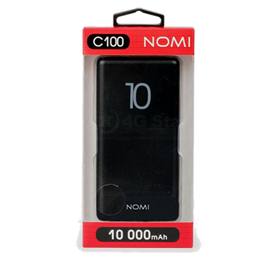 Power Bank NOMI C100 Black - коробка